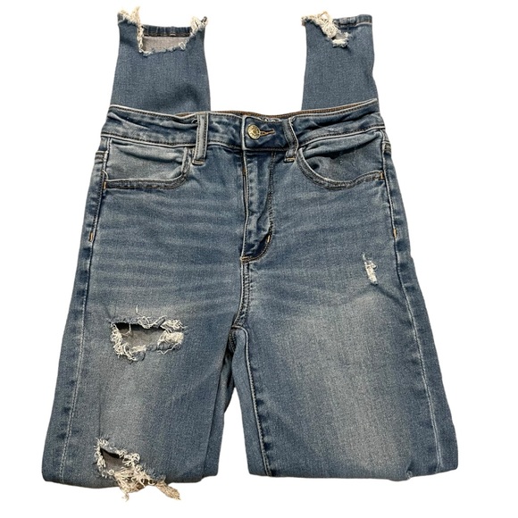 American Eagle Distressed Super Hi-Rise Jegging Jeans. Size 2 - Picture 3 of 7